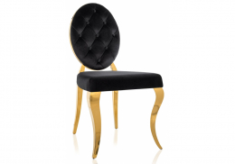 Стул на металлокаркасе Odda черный / золотой (50,5x65x91)