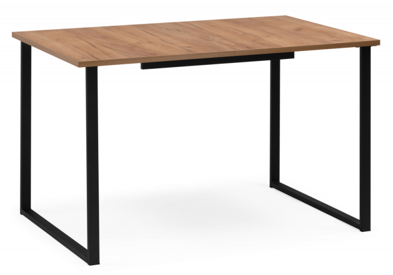 Стол деревянный Лиман 117 (157) x 77 дуб крафт золотой / черный матовый (77x75). 