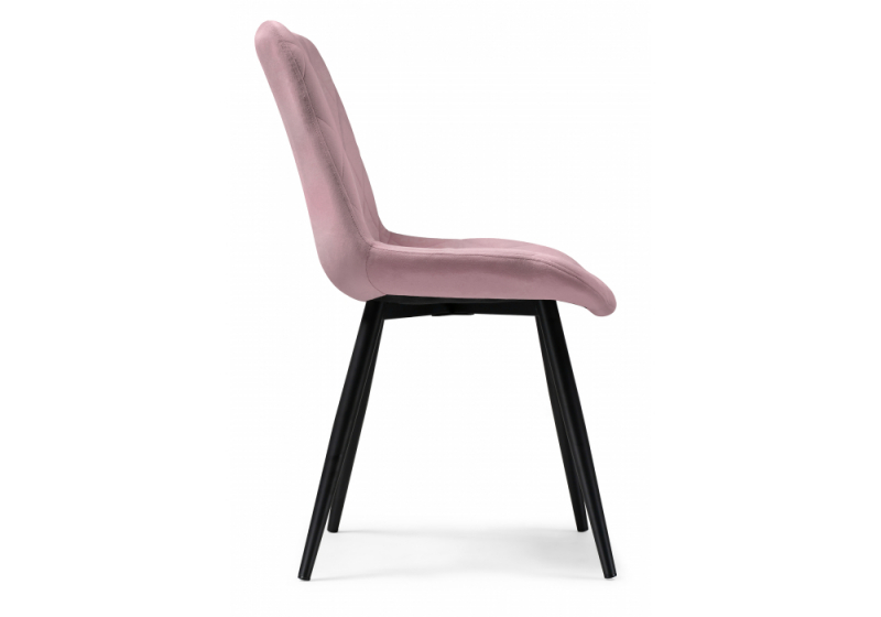 Стул на металлокаркасе Fox black / light purple (50x55x86)