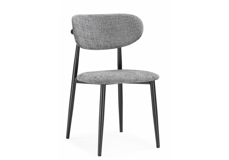 Стул на металлокаркасе Lisbon серый / черный (50x50x83). 